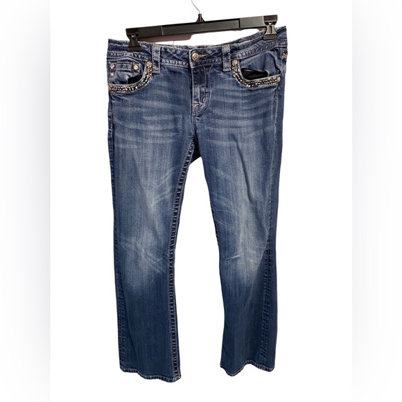 Miss Me Denim - Miss Me Women’s Rhinestone Signature Boot Jeans 31/32